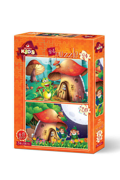 Art Puzzle لغز بيت الفطر 2 قطعة 24+35 قطعة