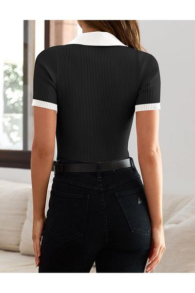 youknitwear you Tricou Penny Polo Gât tricotat