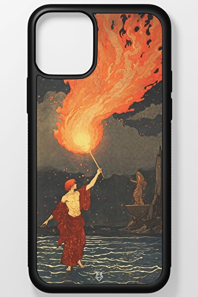TREND Mythos Yunan Mitolojisi Kırılmaz (Temperli) Cam Sert Plastik iPhone 11 Uyumlu Telefon Kılıfı