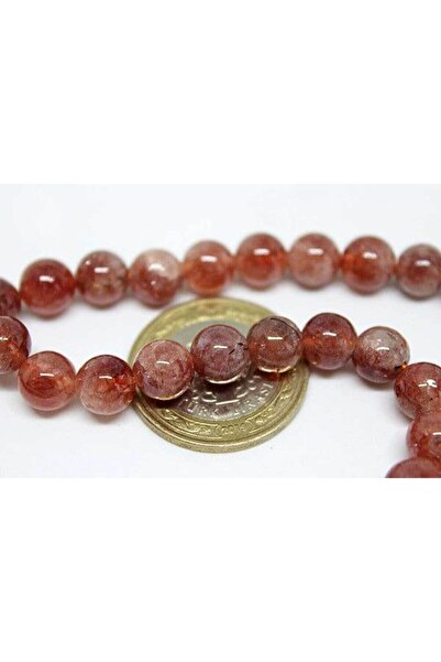 Yasamtohumu حجر كوارتز فراولة 8 ملم - 5 قطع