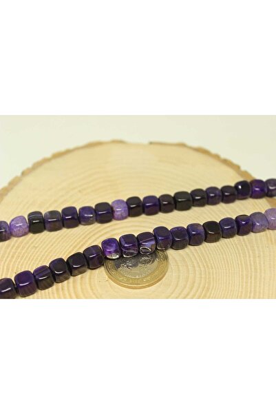 Yasamtohumu مكعب حجر العقيق على شكل نطاق 7-8 ملم/5 قطع (24260-1)