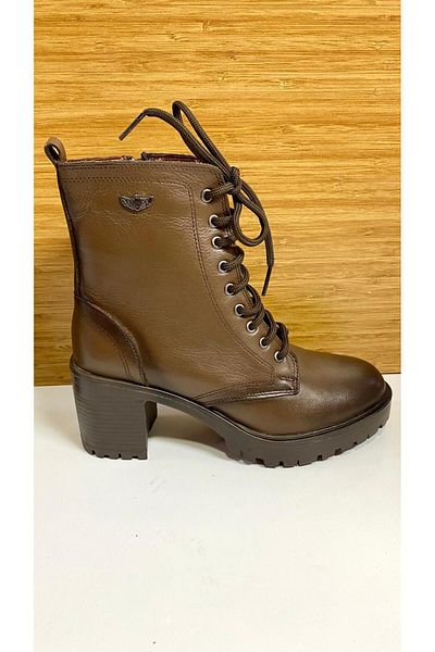 Scavia Keen RM 574 Zippered Laced Genuine Leather Orthopedic Heeled Boots