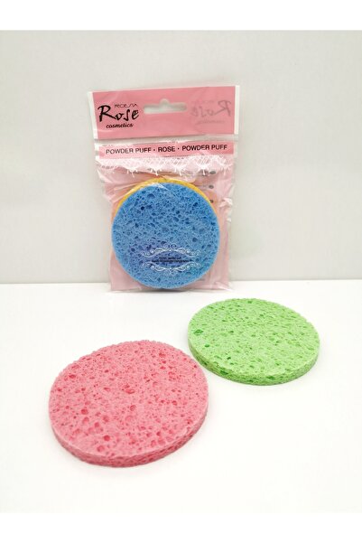 Roesıa Rose Cosmetics Rose 2'li Renkli Yuvarlak Cilt Temizleme Süngeri