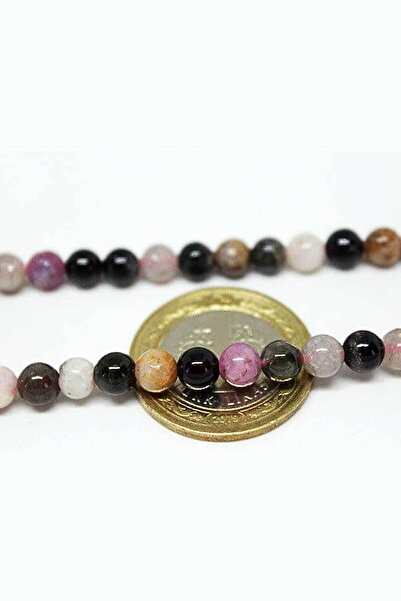 Yasamtohumu حجر التورمالين مختلط الألوان 6 ملم / 3 قطع