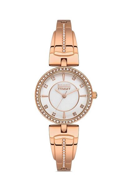MICHAEL TOMMY Mt-22115l-rb72 Rose Gold Stoned Women's Wristwatch