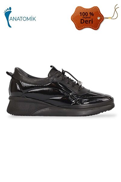 Konfores 1858-273077 حذاء موسمي من الجلد الطبيعي بنعل تشريحي