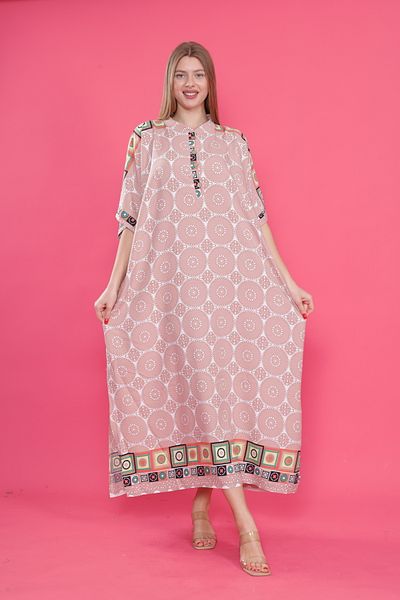 mervemoda فستان نسائي منسوج ذو ياقة كبيرة الحجم وفتحة أمامية وأكمام خفاش