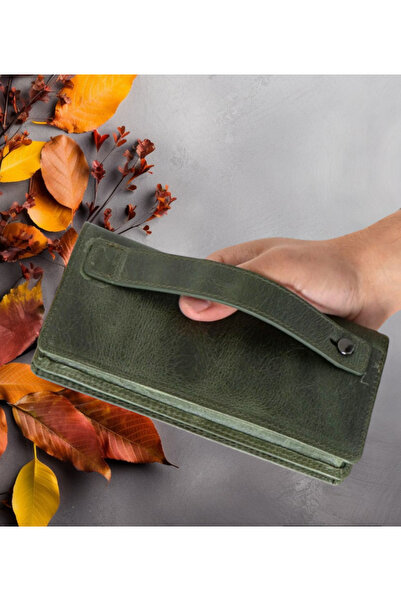 BARSE COLLECTİON BC Barse Collection Hakiki Deri Telefon Bölmeli Mıknatıslı E...