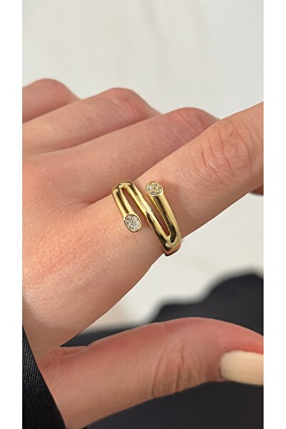 Opia JEWELRY - XUPİNG Çelik Zirkon Gömme Yüzük