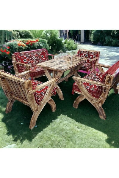 TOPCU ŞARK KÖŞESİ Ahşap Bahçe Takımı