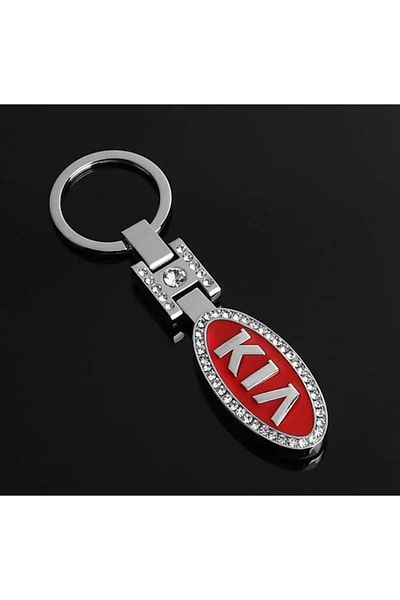 RoseTR Kia Luxury Stoned Metal Keychain - Accessory