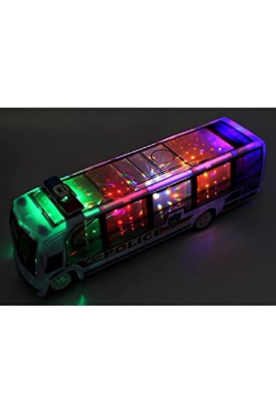 Shem Police Bus 3D with Sound and Light 26 cm