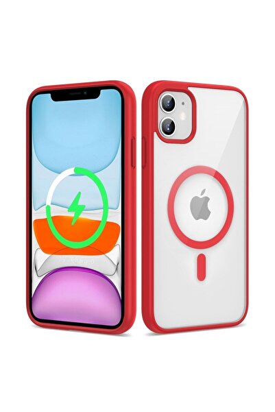 Rivor Apple iPhone 11 Uyumlu Kılıf Kamera Çıkıntılı Magsafe Şarj Destekli Ren...
