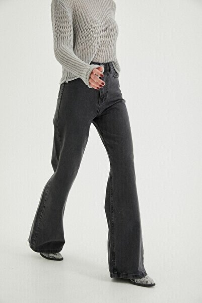 DRC trend Ella Smoked Power Lycra Super High Waist Loose Jeans Palazzo Trousers
