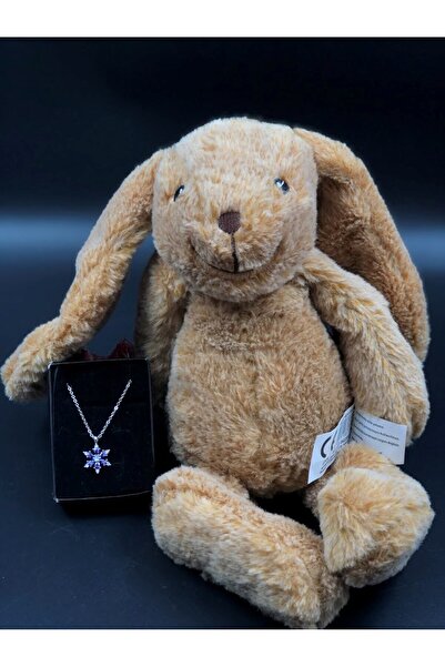 Masalsı Concept Sevgiliye Hediye 14 Şubat Sevgililer Günü Özel Hediye Seti Peluş Tavşan Zarif Lotus Kolye