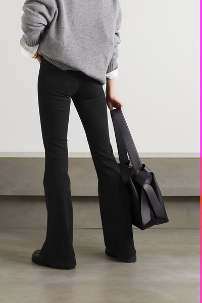 BROSERER Mine Women's Black Lycra Gabardine Fabric Spaghetti Trousers