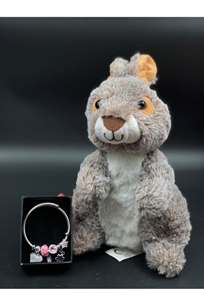 Masalsı Concept 14 Şubat Sevgililer Günü Özel Hediye Seti Peluş Sincap,Pandora Çelik Bileklik Sevgiliye Hediye