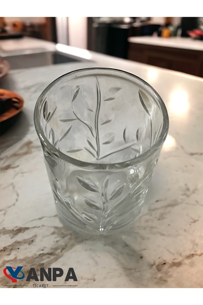GALAXY GLASS Yanpa Ticaret Zeytin Dalı Desen 6 Lı Sofistike Bardak