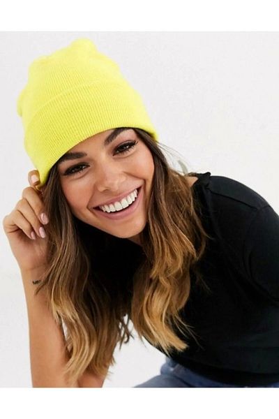 MinaCarin Basic Beret Unisex Yellow