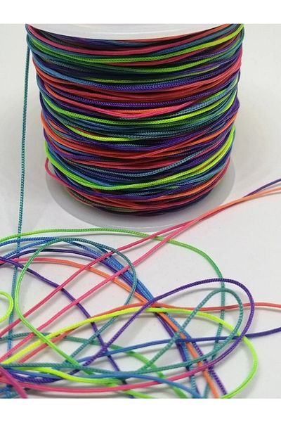 Numaca Rainbow Marbled Parachute String 100 Meters Spool Weave Wrist Macrame String 0,8Mm Ποιότητα Στιβαρό Ανθεκτικό στο Σπάσιμο