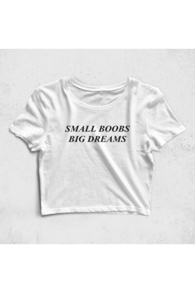 Built By Crazy Tricou Croptop Small Boobs Big Dreams