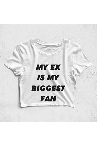 Built By Crazy My Ex Is My Biggest Fan Croptop T-Shirt