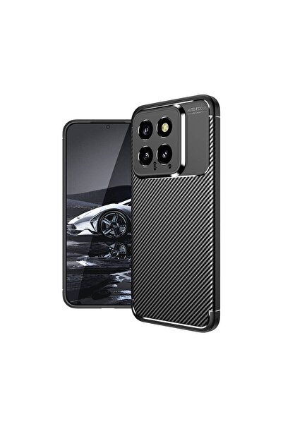 Nezih Case Xiaomi Mi 14 Kamera Korumalı (Karbon Tasarım) Koruyucu Lüx Silikon...