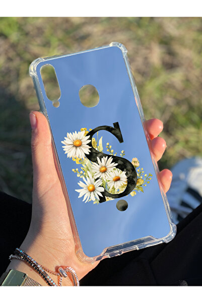 PERAX Huawai P30 Lite Uyumlu Ayna Baskılı Ş Harfi Desenli Kamera Korumalı Silikon Kılıf