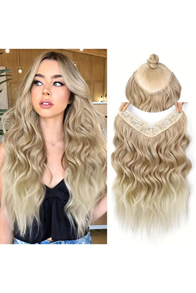 AKOLİFE U Part Geniş Yarımay Çıt Çıt Saç - U Part Postiş Peruk