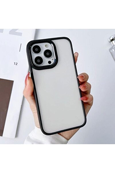 Rivor Apple iPhone 13 Pro Uyumlu Kılıf Kamera Çıkıntılı Arkası Şeffaf Köşeler...