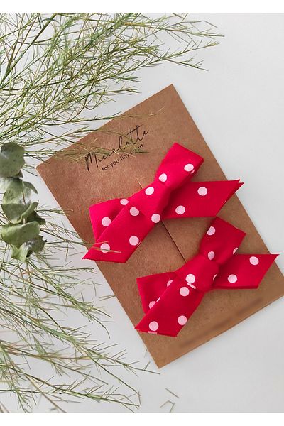 Miccolatte Polka Dot Handmade Baby and Kids Bow Clip Buckle