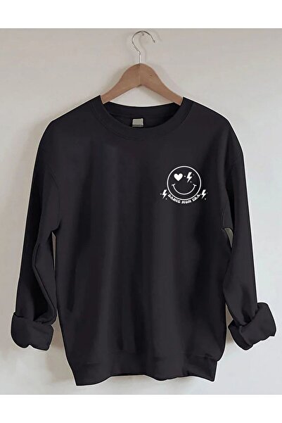 Khione Унисекс суитшърт с качулка и качулка с кръгло деколте и голям размер