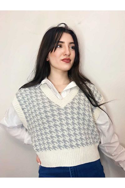 moda mh FASHION MH V-NECK SCRATCH CROP