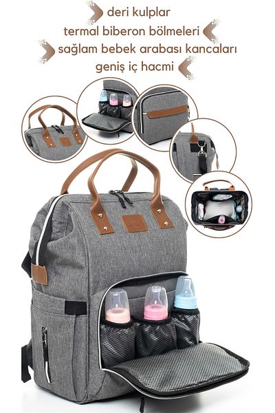 Sahra Stain Resistant Waterproof Thermal Compartment Baby Bag Mother Baby Care Backpack