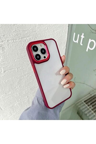 Rivor Apple iPhone 12 Pro Max Kılıf Kamera Çıkıntılı Arkası Şeffaf Köşeleri P...