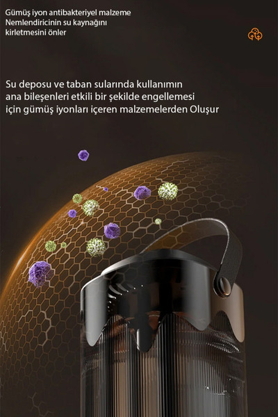 Kamardey 3l Üç Spreyli Ultrasonik Hava Nemlendirici Difüzörü Usb Kablolu