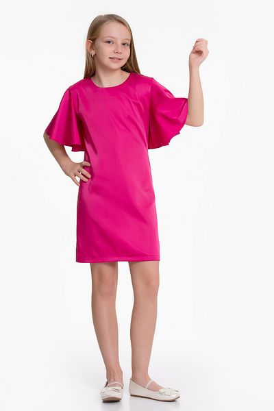 LAPINKOD Satin Girl's Dress with Flywheel Sleeves