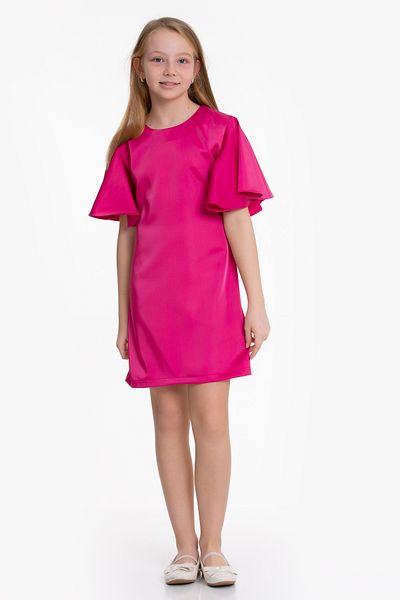 LAPINKOD Satin Girl's Dress with Flywheel Sleeves
