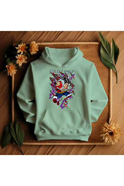 Luffy Baskılı Oversize Hoodie