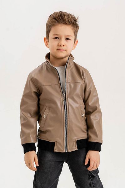 Gold Class Kidswear Кожено яке за момче с цип