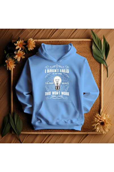 Edison Baskılı Oversize Hoodie