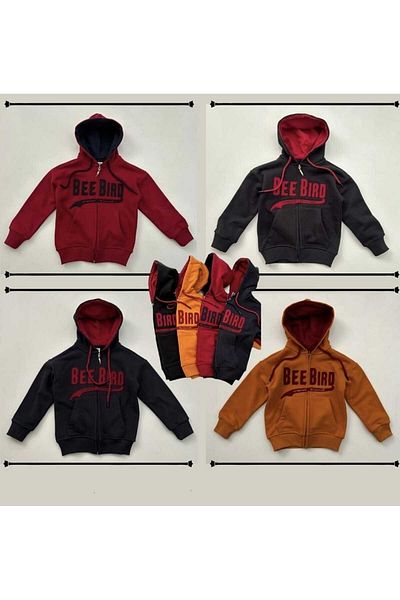 Beebird Transpirație pentru copii unisex cu glugă cu fermoar