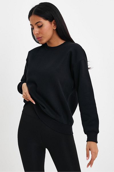 FİHA /9091-SWEAT SHARDON OVERSIZE ZERO GOL pentru femei - NEGRU