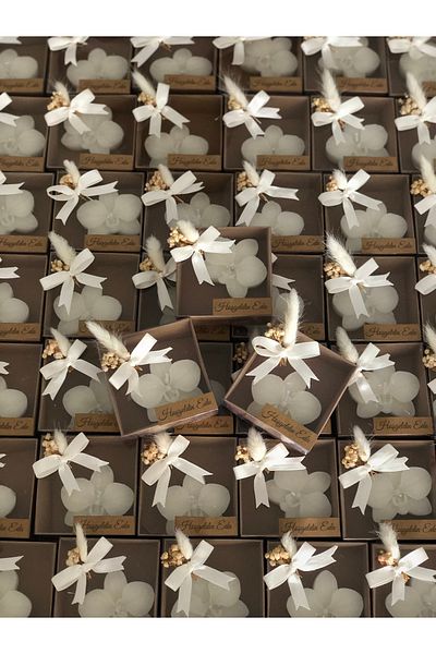madampera Orchid candle wedding candy, birth, circumcision, promise, engagement, wedding, henna, baby shower, promise, mawlid, gift, 10 pieces