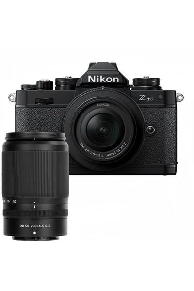 NİKON Nikon Z fc 16-50mm + 50-250mm Lens VR Çift Lensli Set (Siyah)
