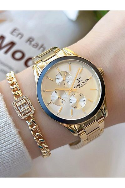 Daniel Klein Steel Cord 3 Atm Inner Functional Active Women's Wrist Watch+Wristband BDK.1.13506.3