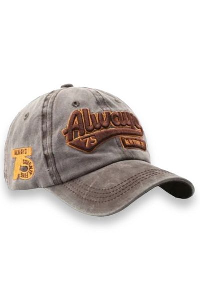 Şapka Market Always Vintage Distressed Brown Baseball Cap Hat