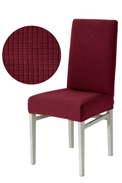 HEYTGAH Κάλυμμα καρέκλας Claret Red Lycra - Ελαστικό ελαστικό και πλενόμενο κάλυμμα μπαμπού Pitikare
