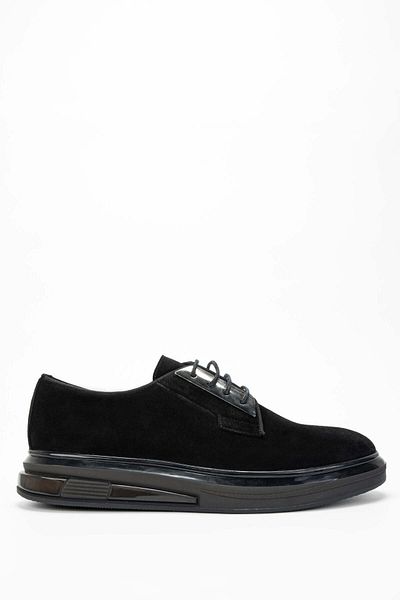 Tamer Tanca Genuine Leather Black Suede Men's Casual Shoes