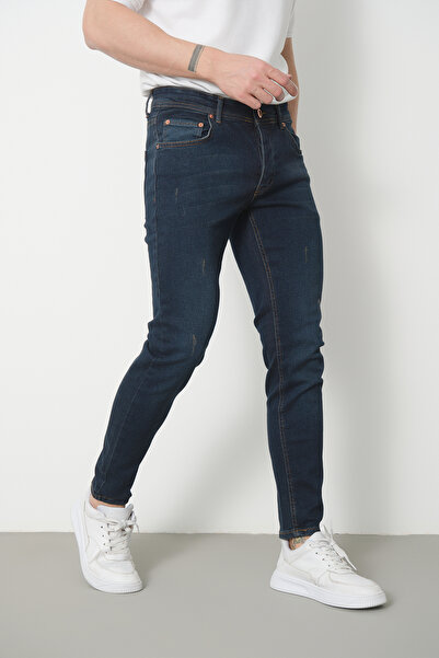 Jeanblack Blugi pentru bărbați, maro, albastru, blugi skinny, unghii înguste colorate